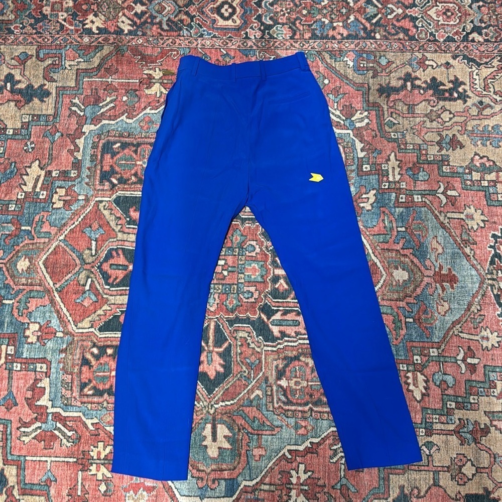 Alexander McQueen High Waisted Cigarette Pant in Ultramarine size 38 / US 2 - Picture 10 of 11